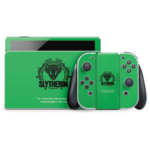 Wizarding Worlds Harry Potter Slytherin Illustration Nintendo Switch OLED (2021) Skin